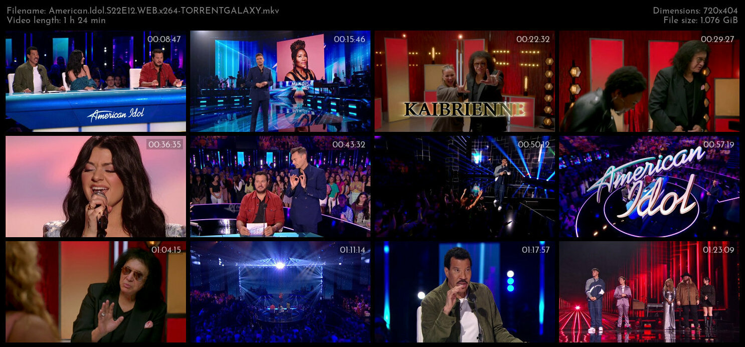 American Idol S22E12 WEB x264 TORRENTGALAXY