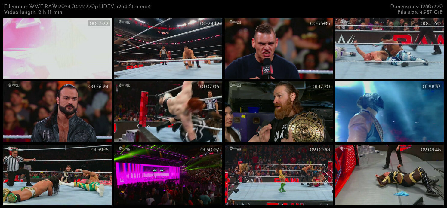 WWE RAW 2024 04 22 720p HDTV h264 Star TGx