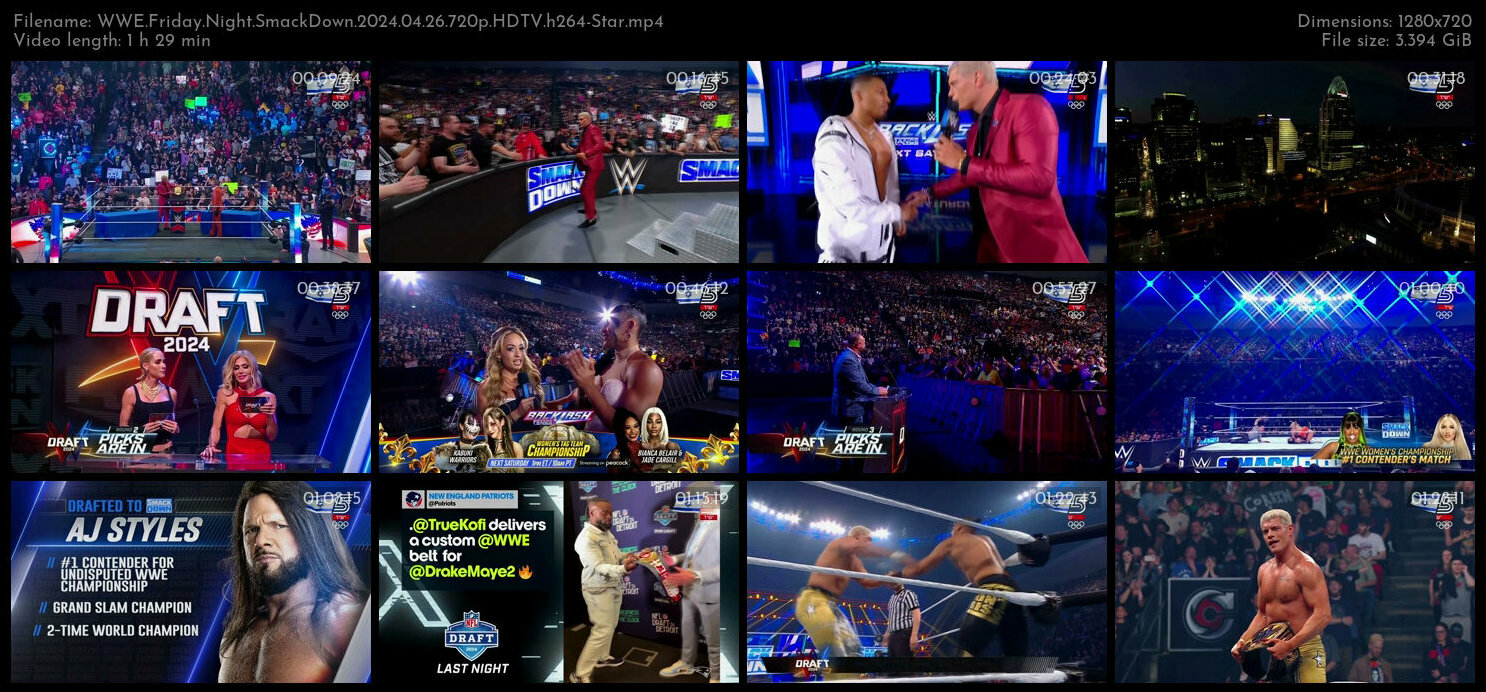WWE Friday Night SmackDown 2024 04 26 720p HDTV h264 Star TGx