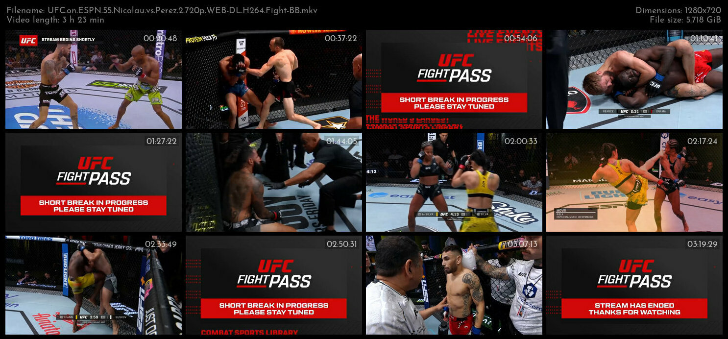 UFC on ESPN 55 Nicolau vs Perez 2 720p WEB DL H264 Fight BB