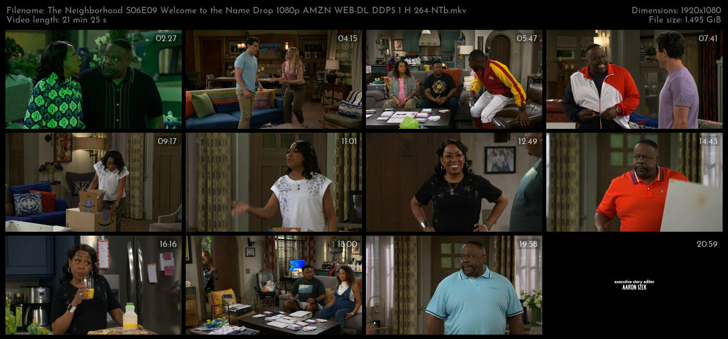 The Neighborhood S06E09 Welcome to the Name Drop 1080p AMZN WEB DL DDP5 1 H 264 NTb TGx