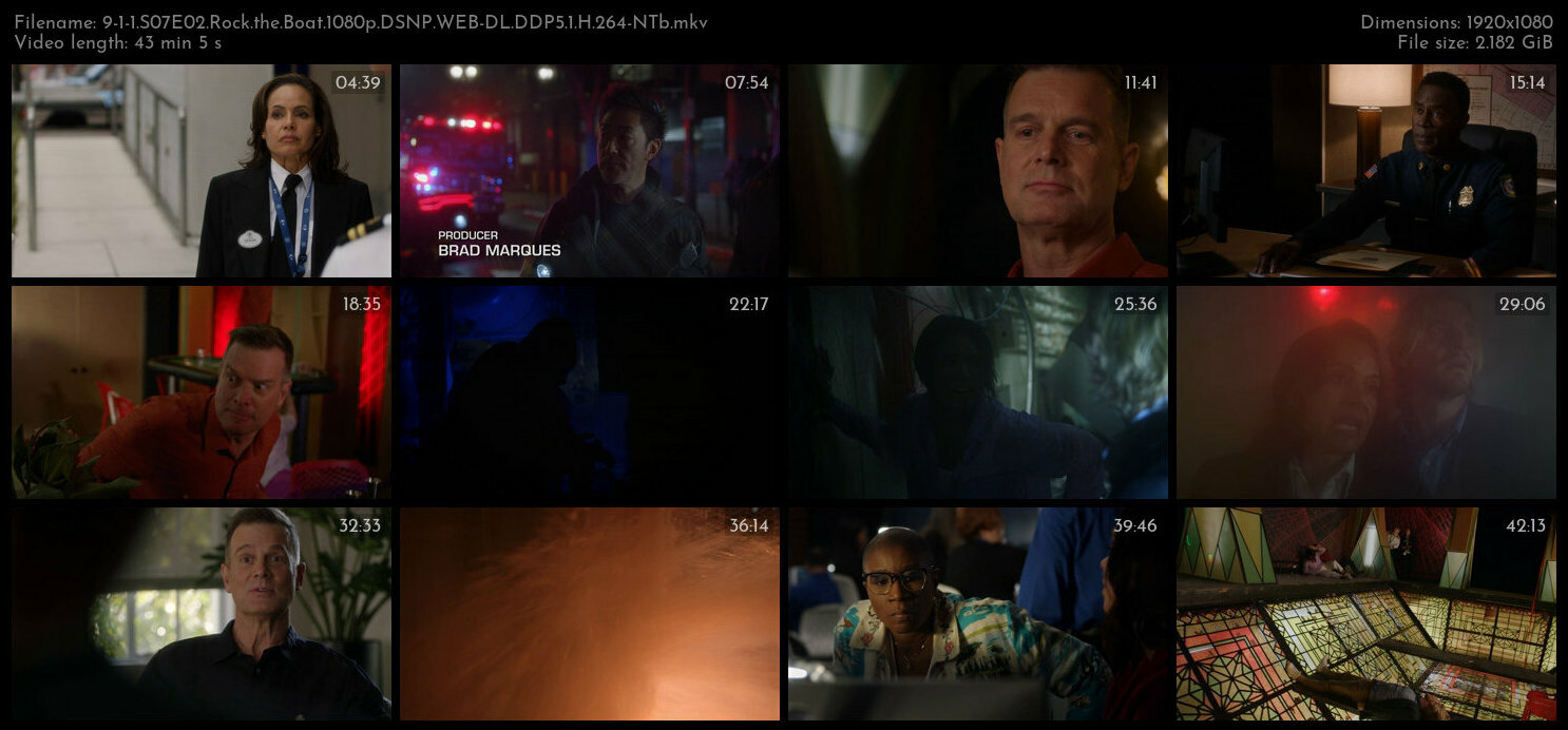 9 1 1 S07E02 Rock the Boat 1080p DSNP WEB DL DDP5 1 H 264 NTb TGx