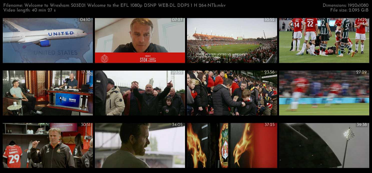 Welcome to Wrexham S03E01 Welcome to the EFL 1080p DSNP WEB DL DDP5 1 H 264 NTb TGx