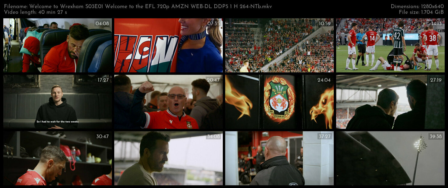Welcome to Wrexham S03E01 Welcome to the EFL 720p AMZN WEB DL DDP5 1 H 264 NTb TGx