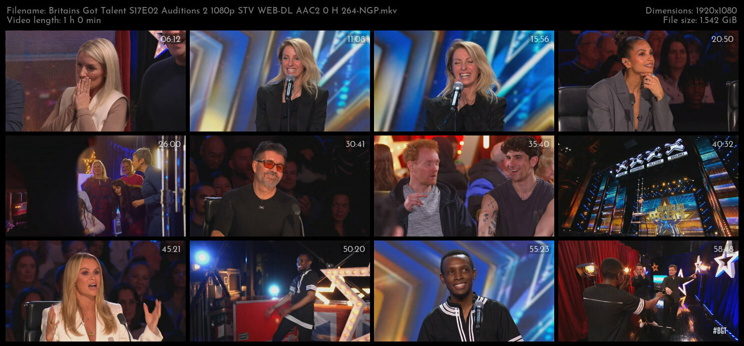 Britains Got Talent S17E02 Auditions 2 1080p STV WEB DL AAC2 0 H 264 NGP TGx