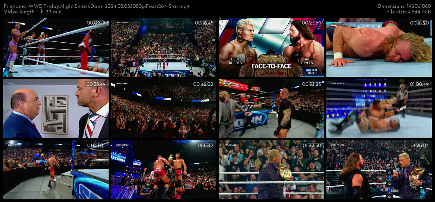 WWE Friday Night SmackDown 2024 05 03 1080p Fox h264 Star TGx