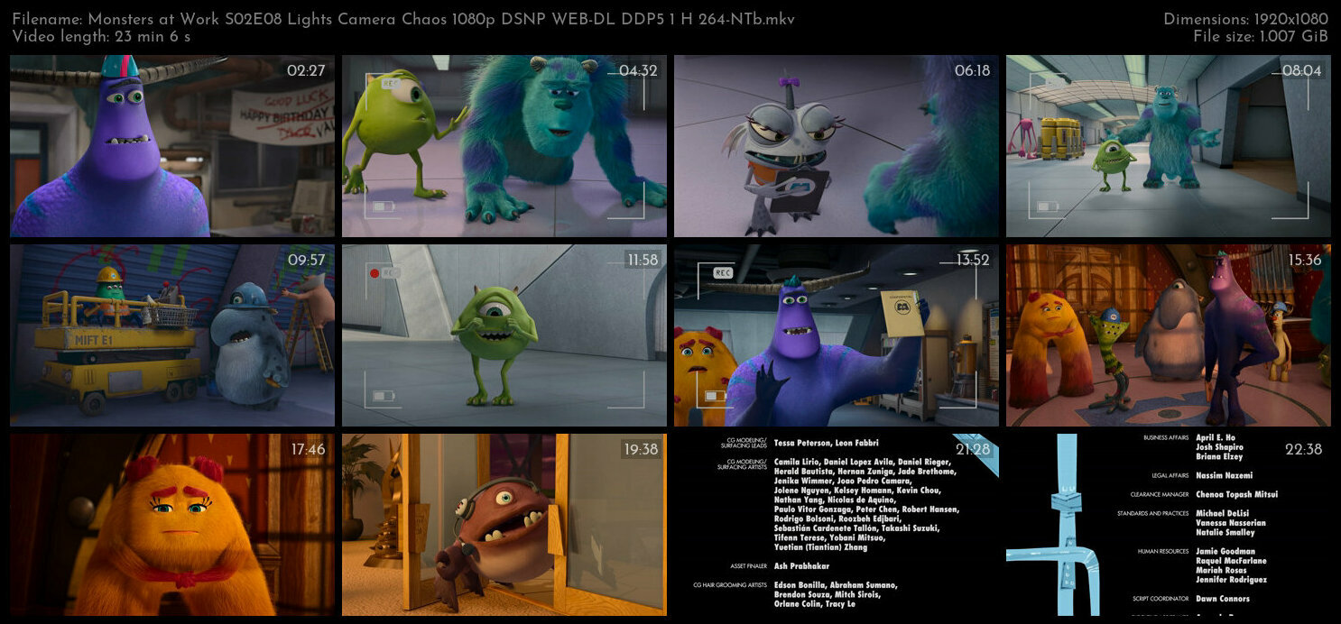 Monsters at Work S02E08 Lights Camera Chaos 1080p DSNP WEB DL DDP5 1 H 264 NTb TGx