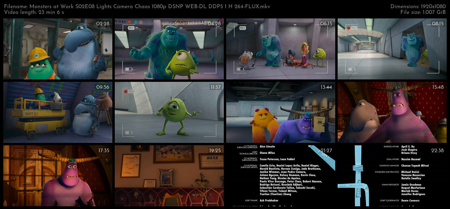 Monsters at Work S02E08 Lights Camera Chaos 1080p DSNP WEB DL DDP5 1 H 264 FLUX TGx