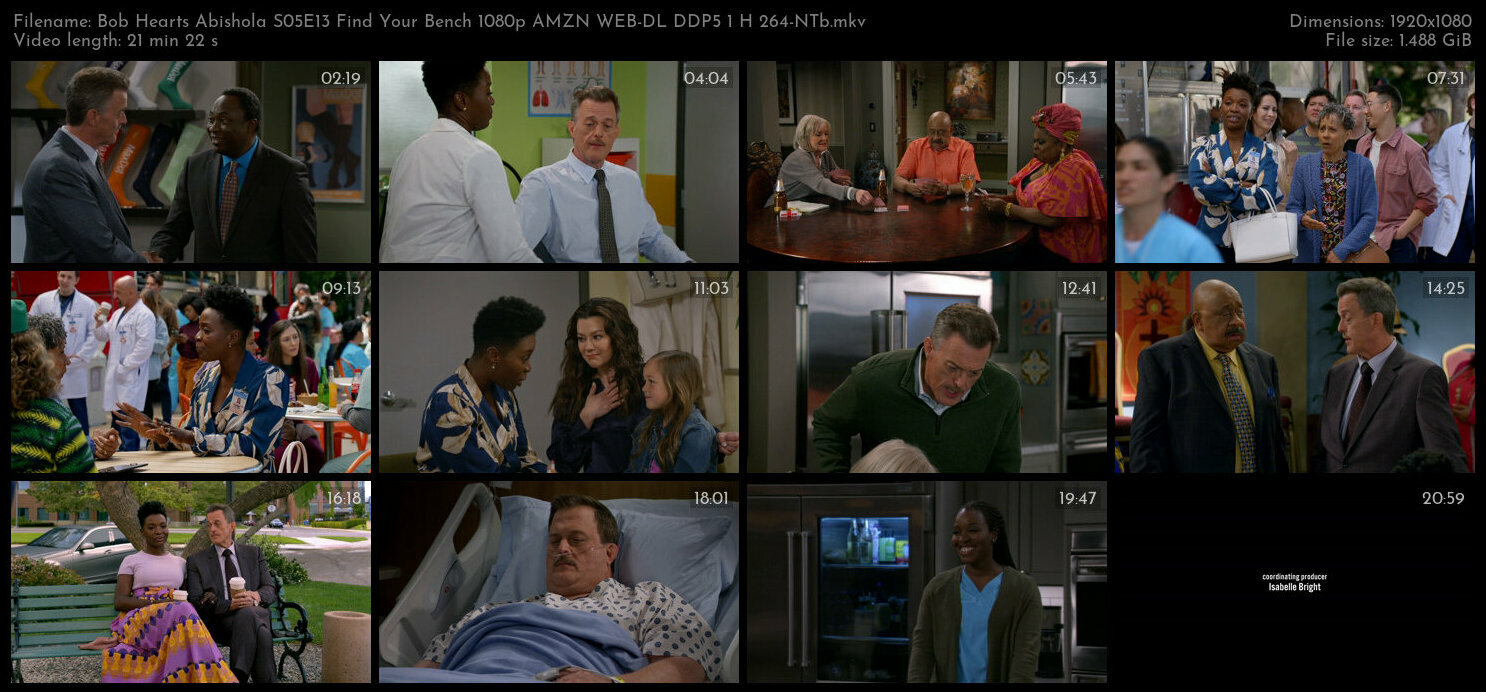 Bob Hearts Abishola S05E13 Find Your Bench 1080p AMZN WEB DL DDP5 1 H 264 NTb TGx