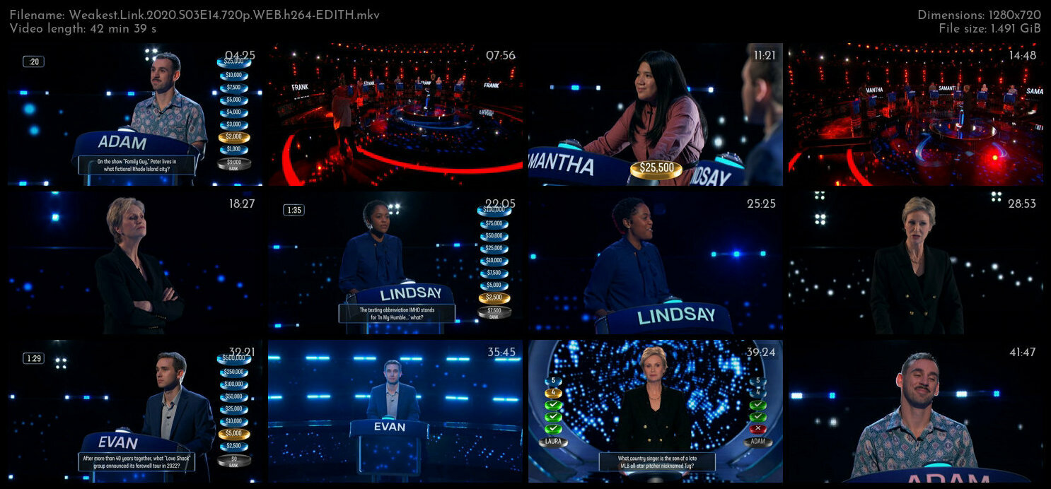 Weakest Link 2020 S03E14 720p WEB h264 EDITH TGx