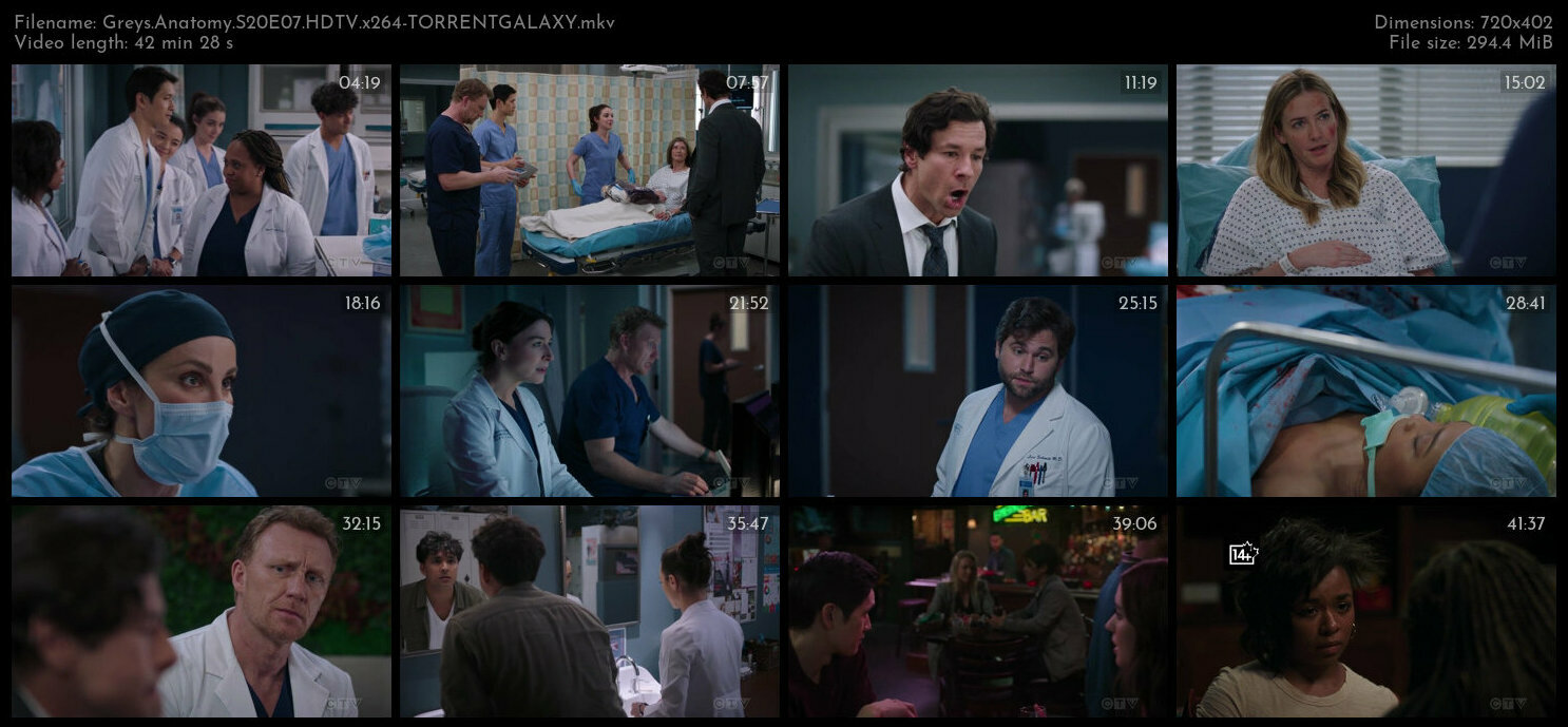 Greys Anatomy S20E07 HDTV x264 TORRENTGALAXY