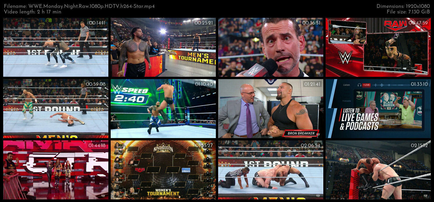WWE Monday Night Raw 1080p HDTV h264 Star TGx