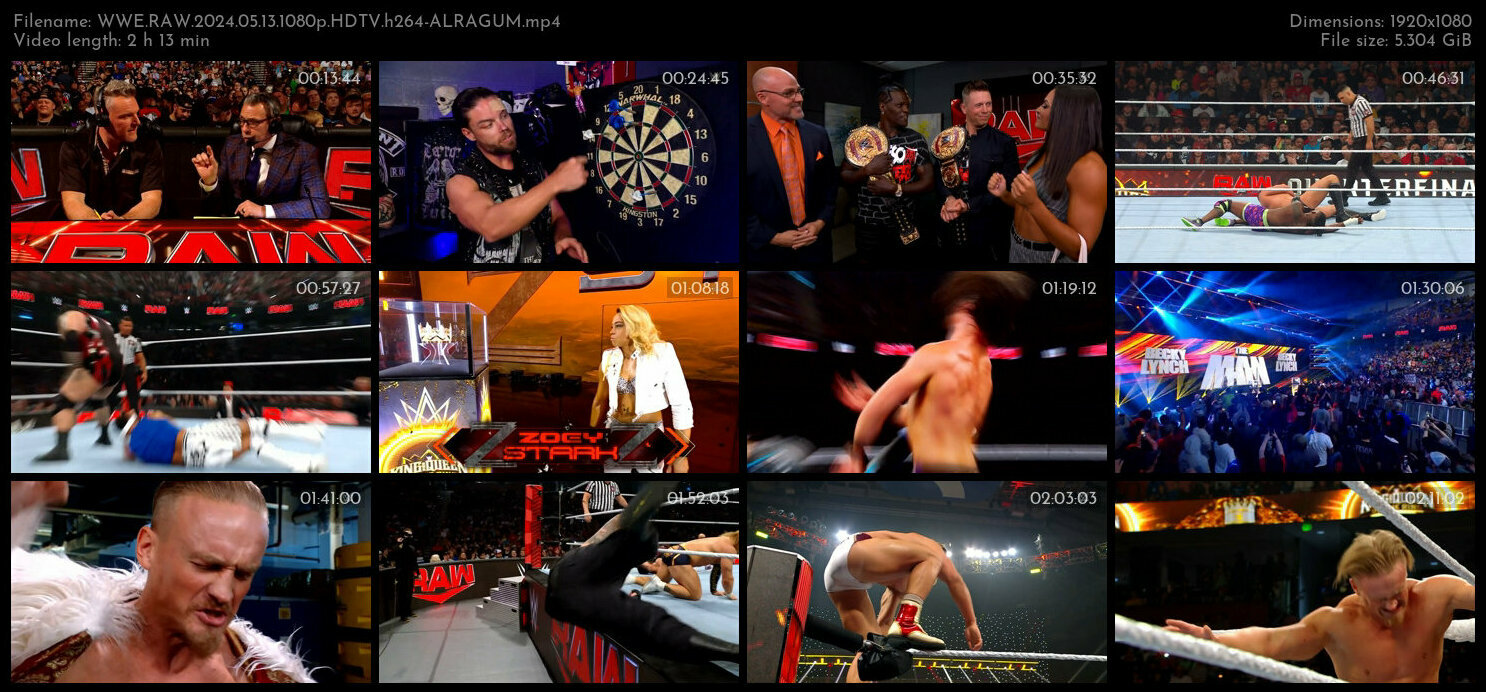 WWE RAW 2024 05 13 1080p HDTV h264 ALRAGUM TGx