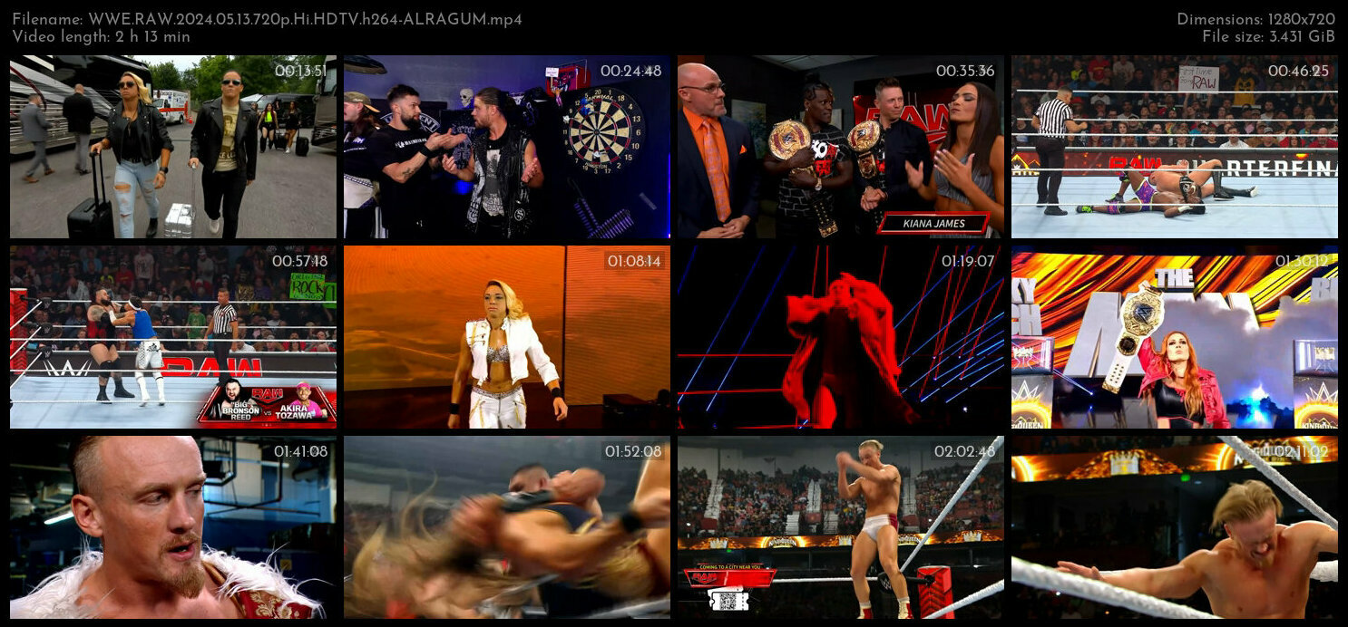 WWE RAW 2024 05 13 720p Hi HDTV h264 ALRAGUM TGx