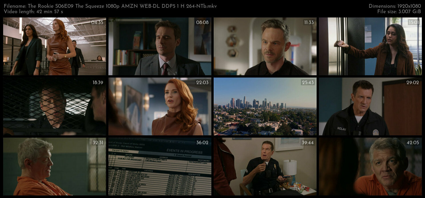 The Rookie S06E09 The Squeeze 1080p AMZN WEB DL DDP5 1 H 264 NTb TGx