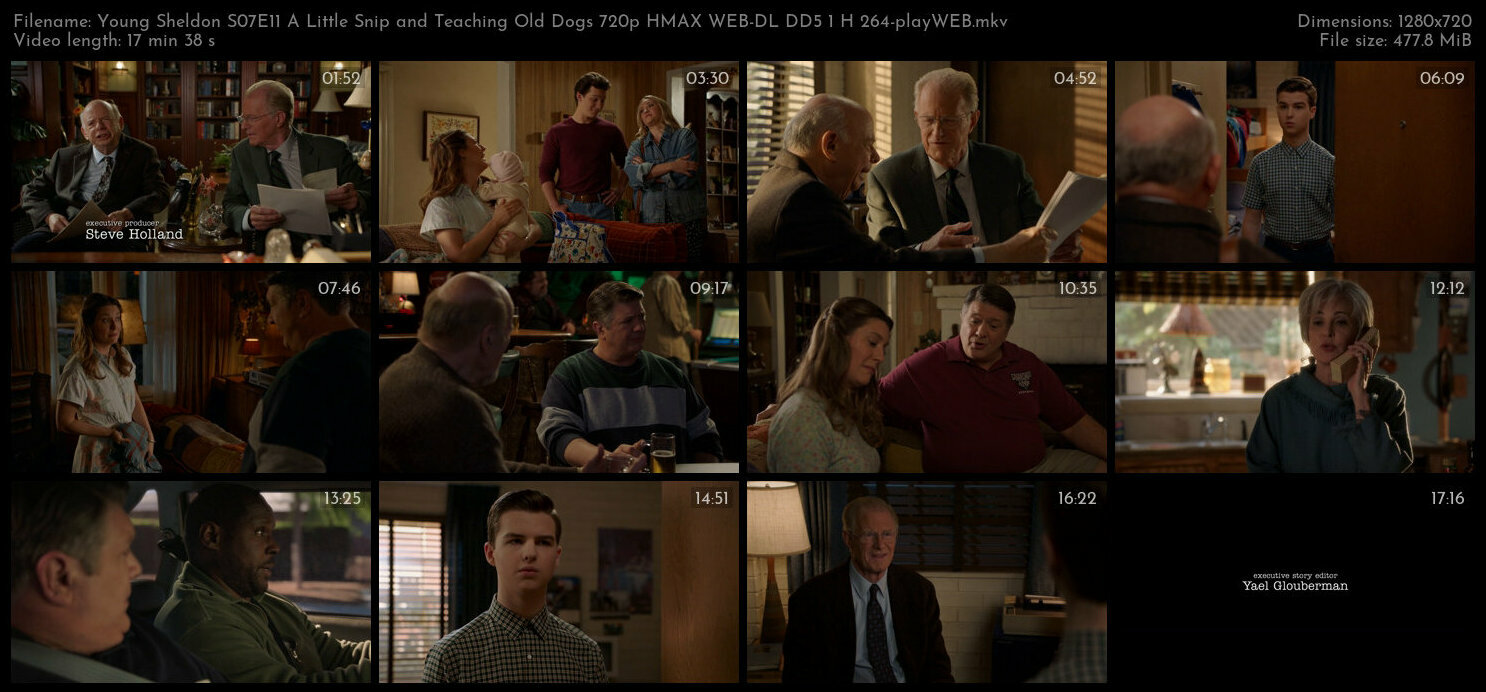 Young Sheldon S07E11 A Little Snip and Teaching Old Dogs 720p HMAX WEB DL DD5 1 H 264 playWEB TGx
