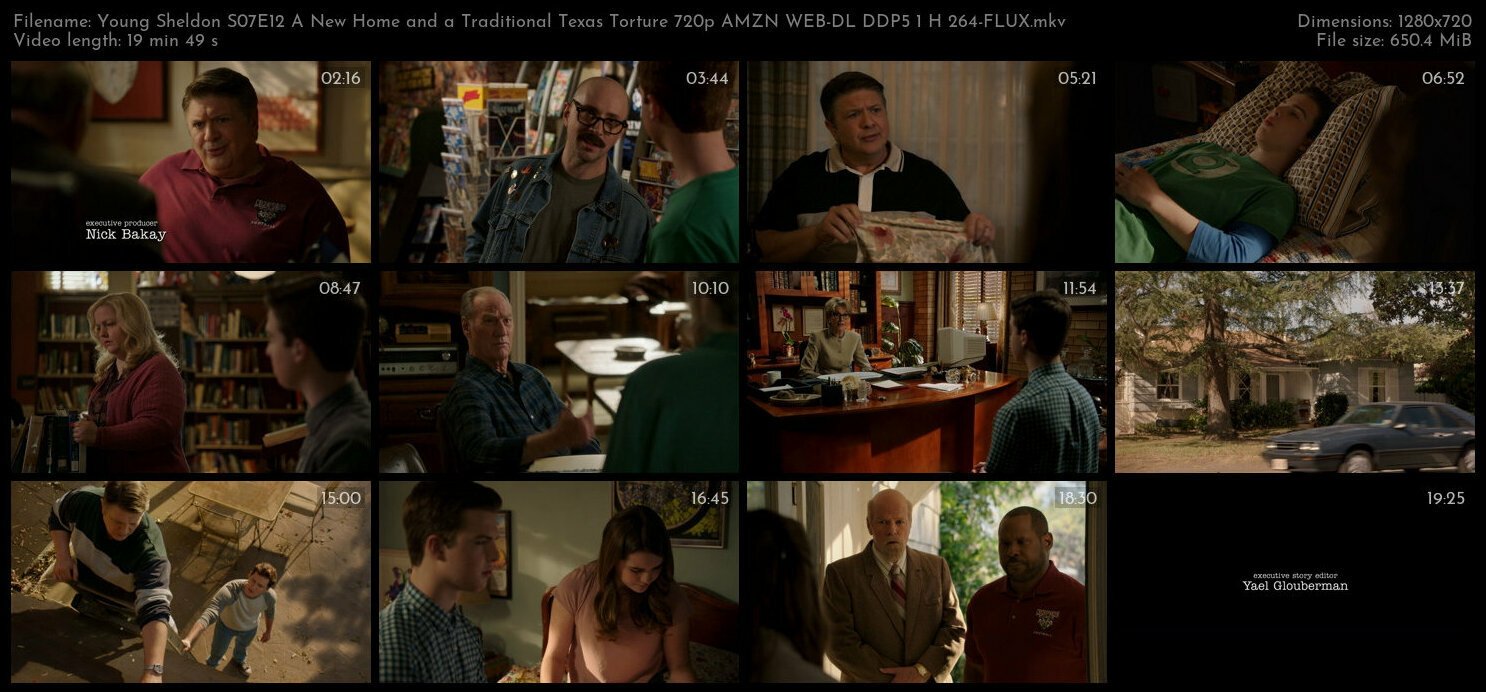 Young Sheldon S07E12 A New Home and a Traditional Texas Torture 720p AMZN WEB DL DDP5 1 H 264 FLUX T