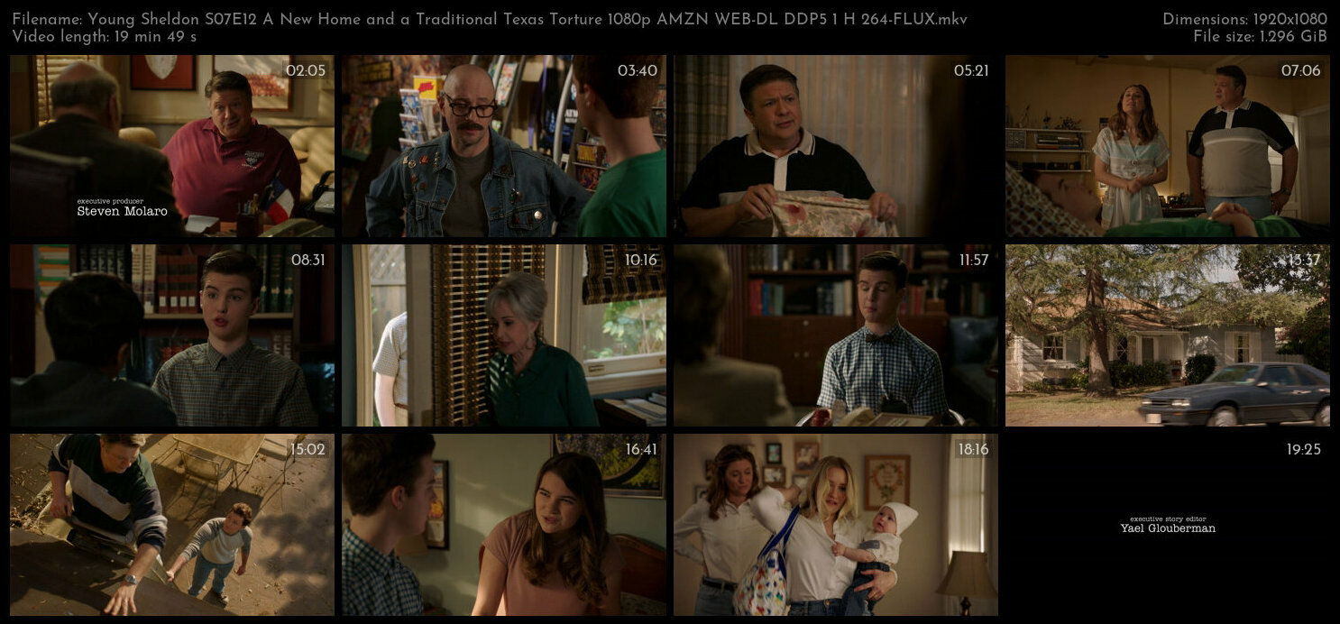 Young Sheldon S07E12 A New Home and a Traditional Texas Torture 1080p AMZN WEB DL DDP5 1 H 264 FLUX