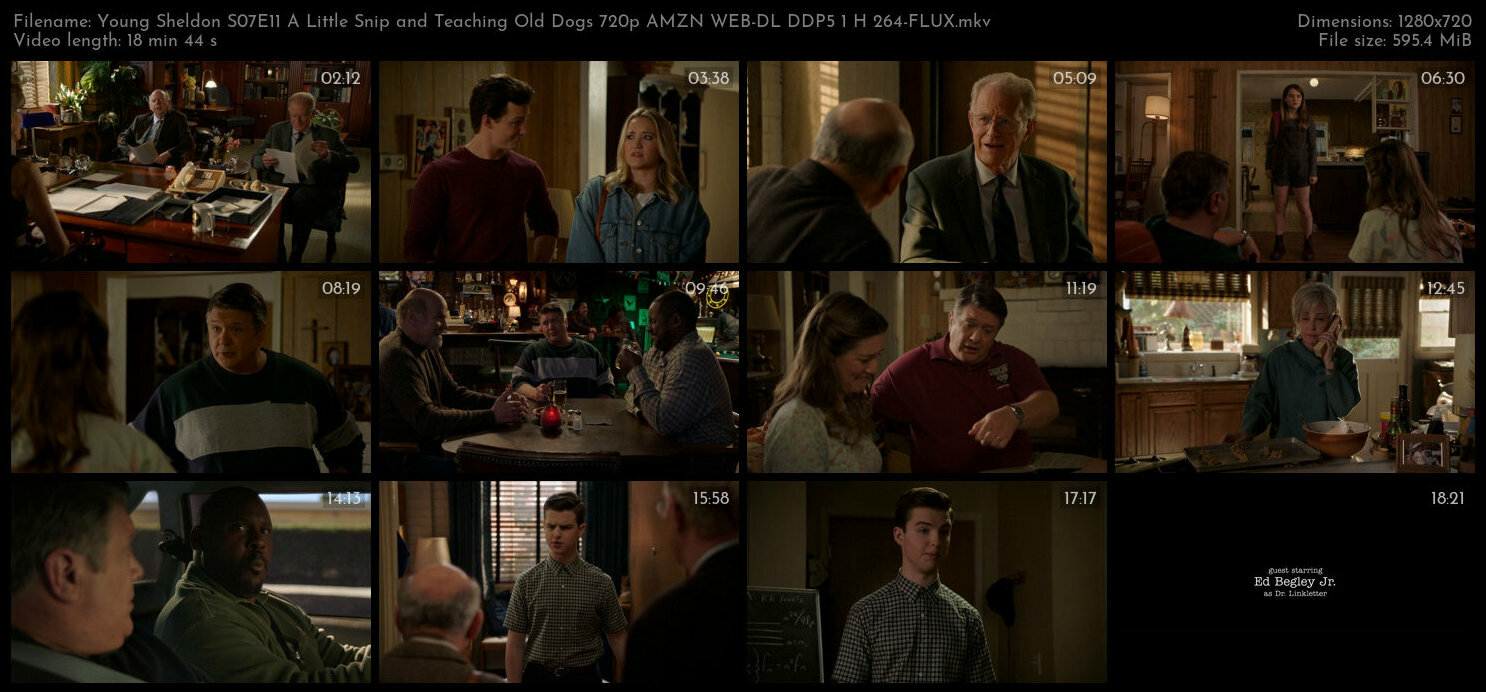 Young Sheldon S07E11 A Little Snip and Teaching Old Dogs 720p AMZN WEB DL DDP5 1 H 264 FLUX TGx