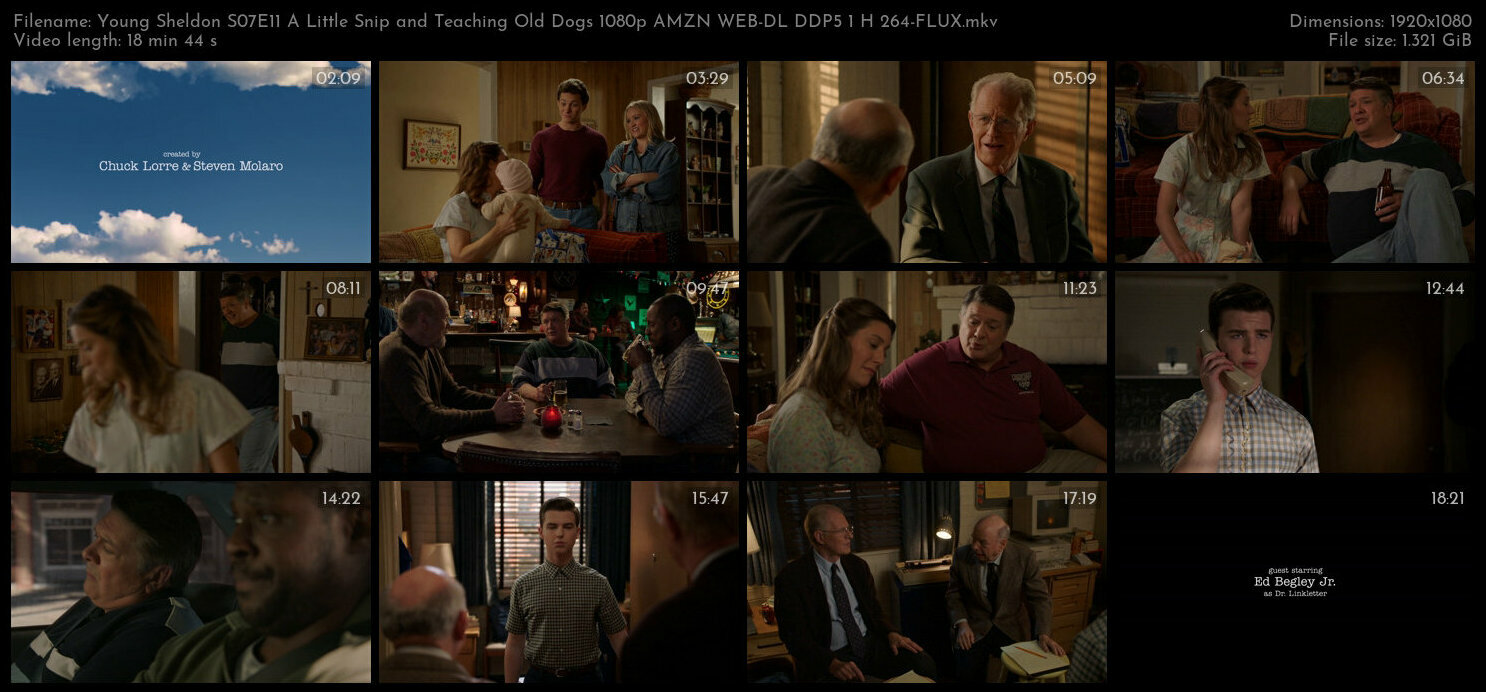 Young Sheldon S07E11 A Little Snip and Teaching Old Dogs 1080p AMZN WEB DL DDP5 1 H 264 FLUX TGx