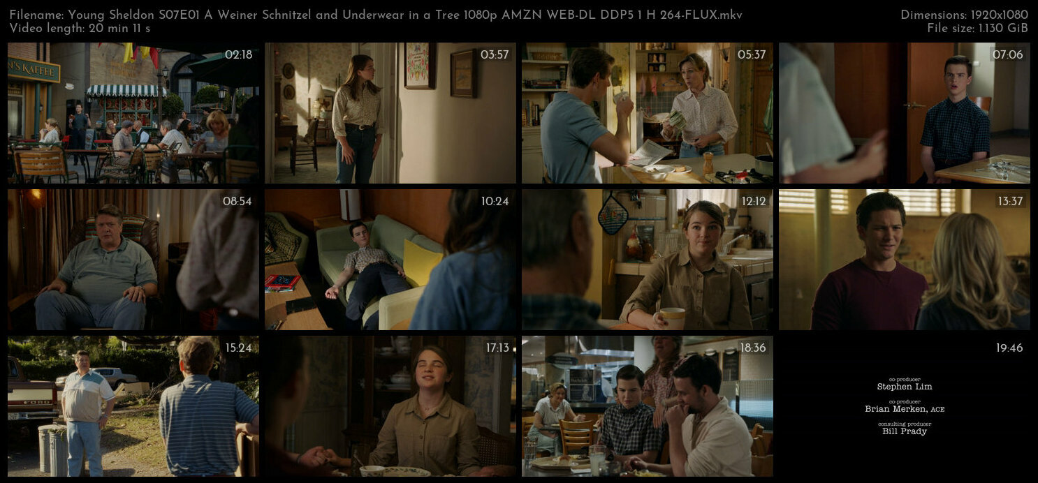 Young Sheldon S07E01 A Weiner Schnitzel and Underwear in a Tree 1080p AMZN WEB DL DDP5 1 H 264 FLUX