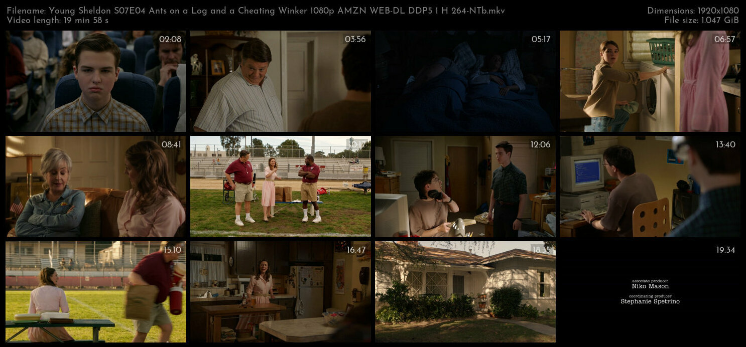 Young Sheldon S07E04 Ants on a Log and a Cheating Winker 1080p AMZN WEB DL DDP5 1 H 264 NTb TGx