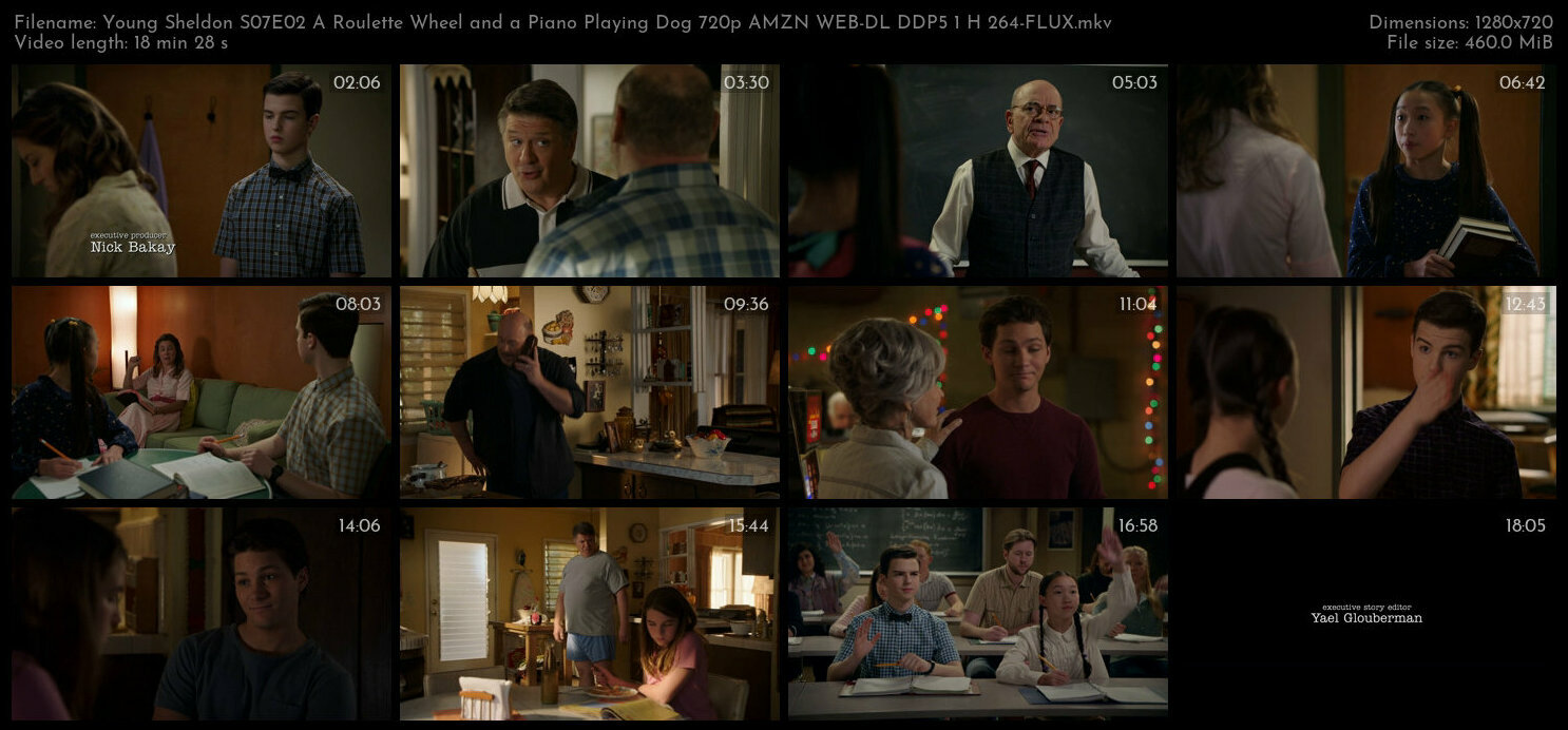 Young Sheldon S07E02 A Roulette Wheel and a Piano Playing Dog 720p AMZN WEB DL DDP5 1 H 264 FLUX TGx