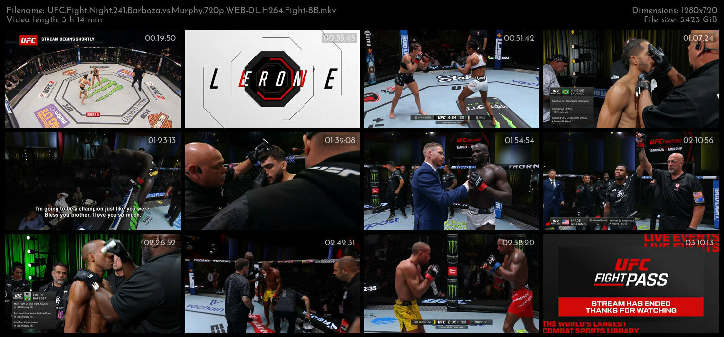 UFC Fight Night 241 Barboza vs Murphy 720p WEB DL H264 Fight BB