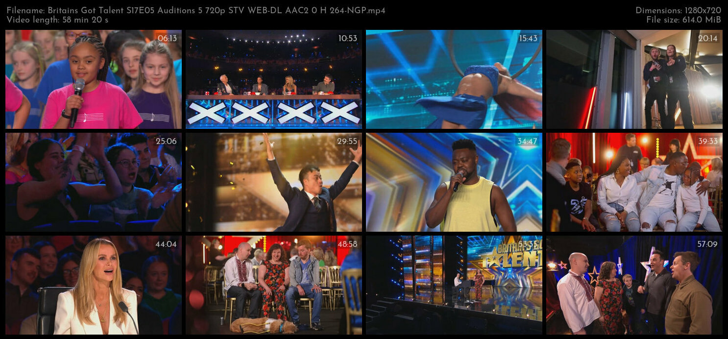 Britains Got Talent S17E05 Auditions 5 720p STV WEB DL AAC2 0 H 264 NGP TGx