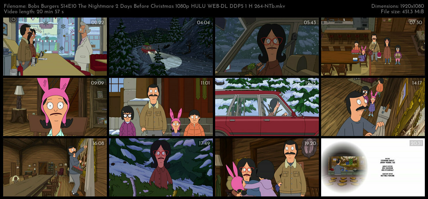 Bobs Burgers S14E10 The Nightmare 2 Days Before Christmas 1080p HULU WEB DL DDP5 1 H 264 NTb TGx