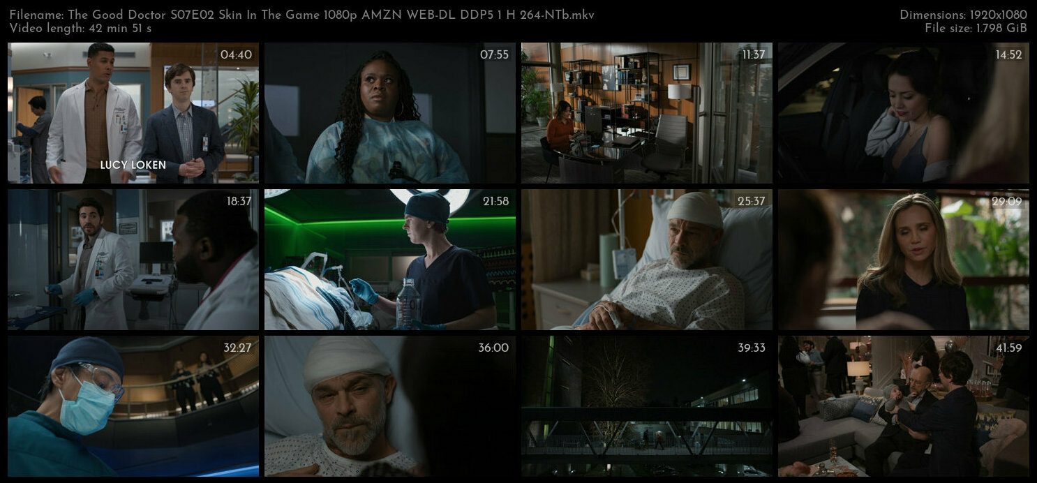 The Good Doctor S07E02 Skin In The Game 1080p AMZN WEB DL DDP5 1 H 264 NTb TGx