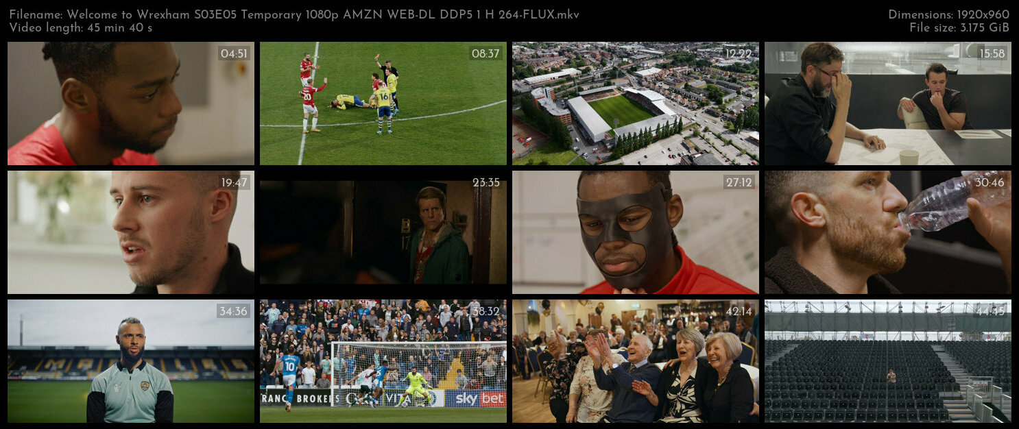 Welcome to Wrexham S03E05 Temporary 1080p AMZN WEB DL DDP5 1 H 264 FLUX TGx