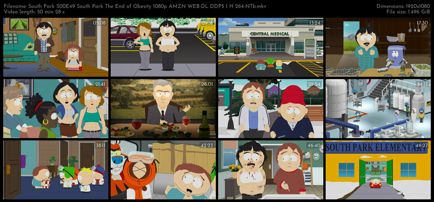 South Park S00E49 South Park The End of Obesity 1080p AMZN WEB DL DDP5 1 H 264 NTb TGx