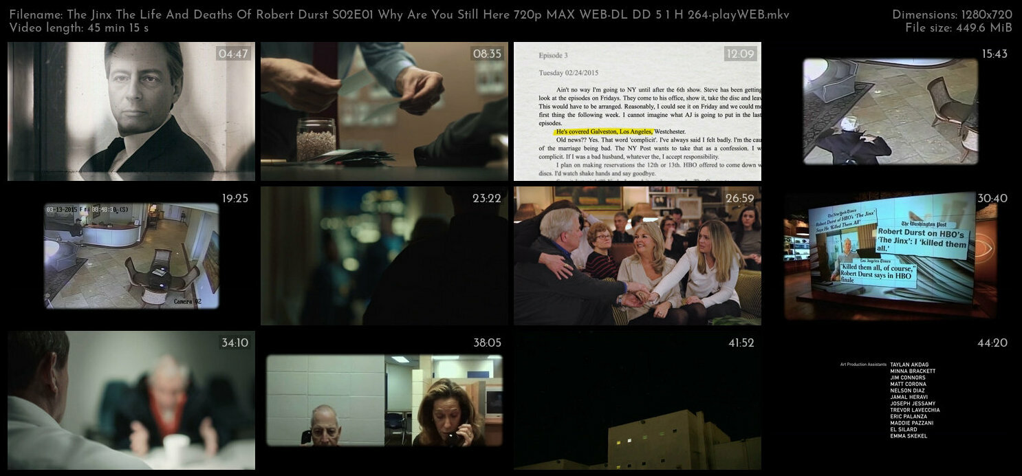The Jinx The Life And Deaths Of Robert Durst S02E01 Why Are You Still Here 720p MAX WEB DL DD 5 1 H