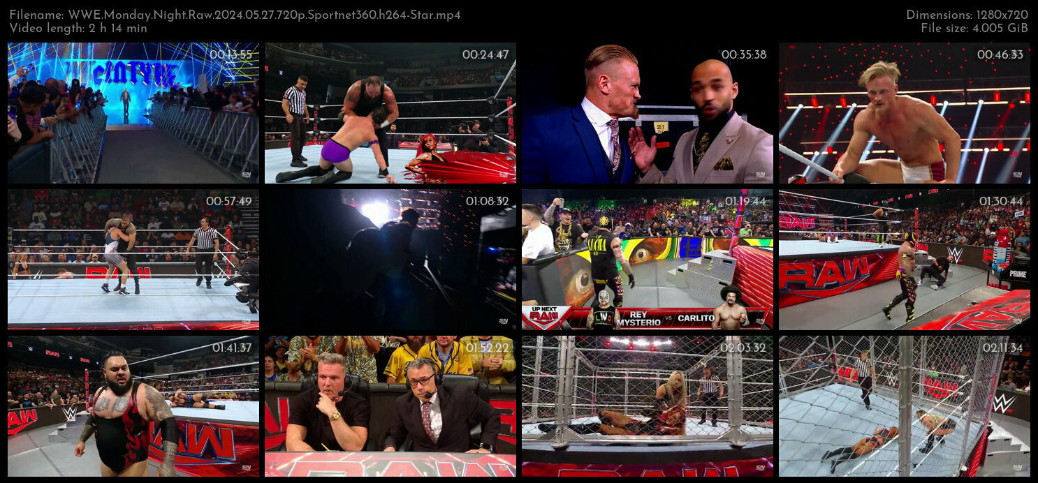 WWE Monday Night Raw 2024 05 27 720p Sportnet360 h264 Star TGx