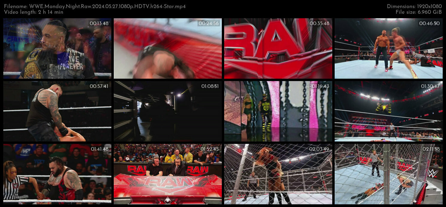WWE Monday Night Raw 2024 05 27 1080p HDTV h264 Star TGx