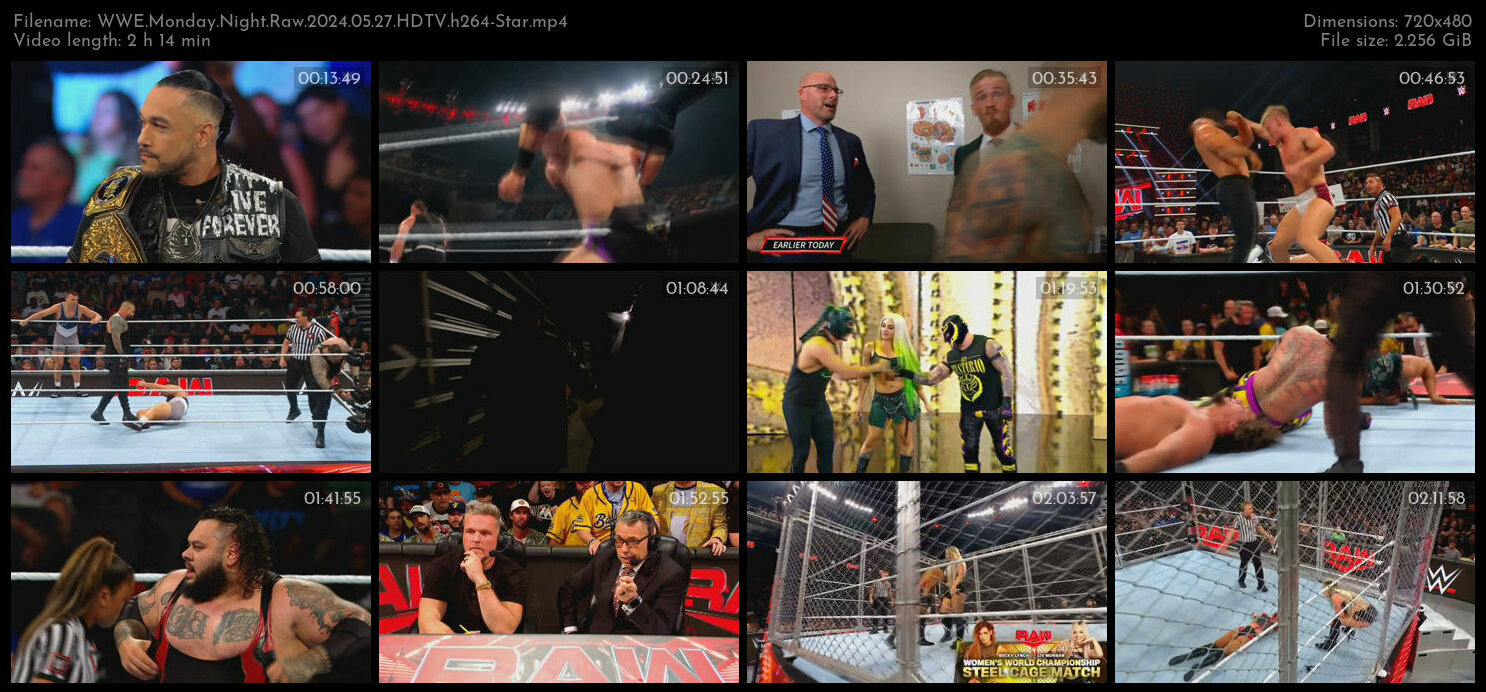 WWE Monday Night Raw 2024 05 27 HDTV h264 Star TGx
