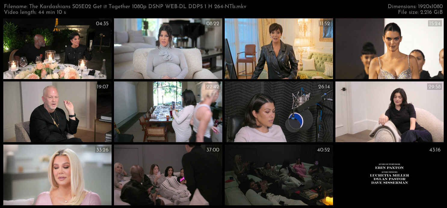 The Kardashians S05E02 Get it Together 1080p DSNP WEB DL DDP5 1 H 264 NTb TGx