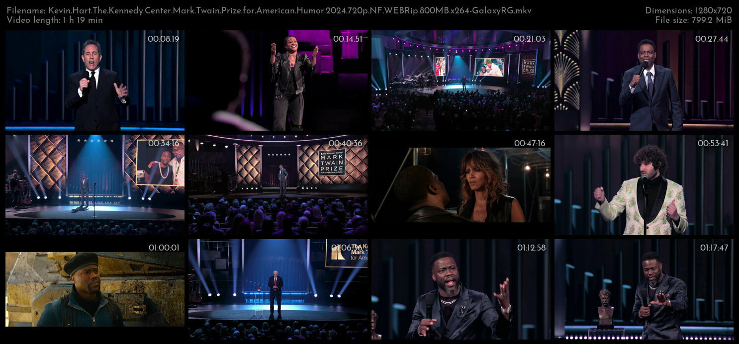 Kevin Hart The Kennedy Center Mark Twain Prize for American Humor 2024 720p NF WEBRip 800MB x264 Gal