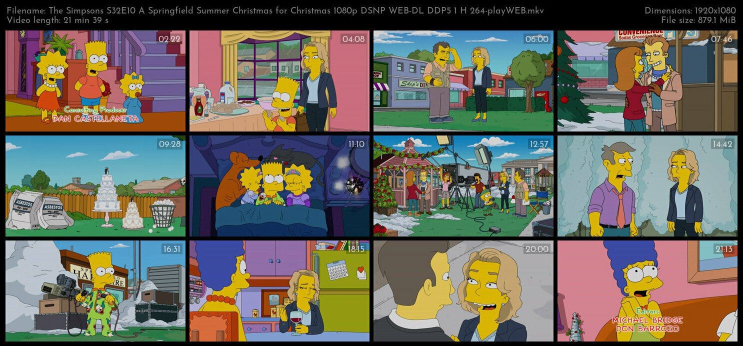 The Simpsons S32E10 A Springfield Summer Christmas for Christmas 1080p DSNP WEB DL DDP5 1 H 264 play