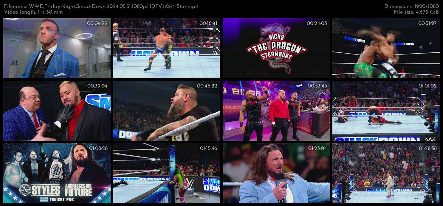 WWE Friday Night SmackDown 2024 05 31 1080p HDTV h264 Star TGx
