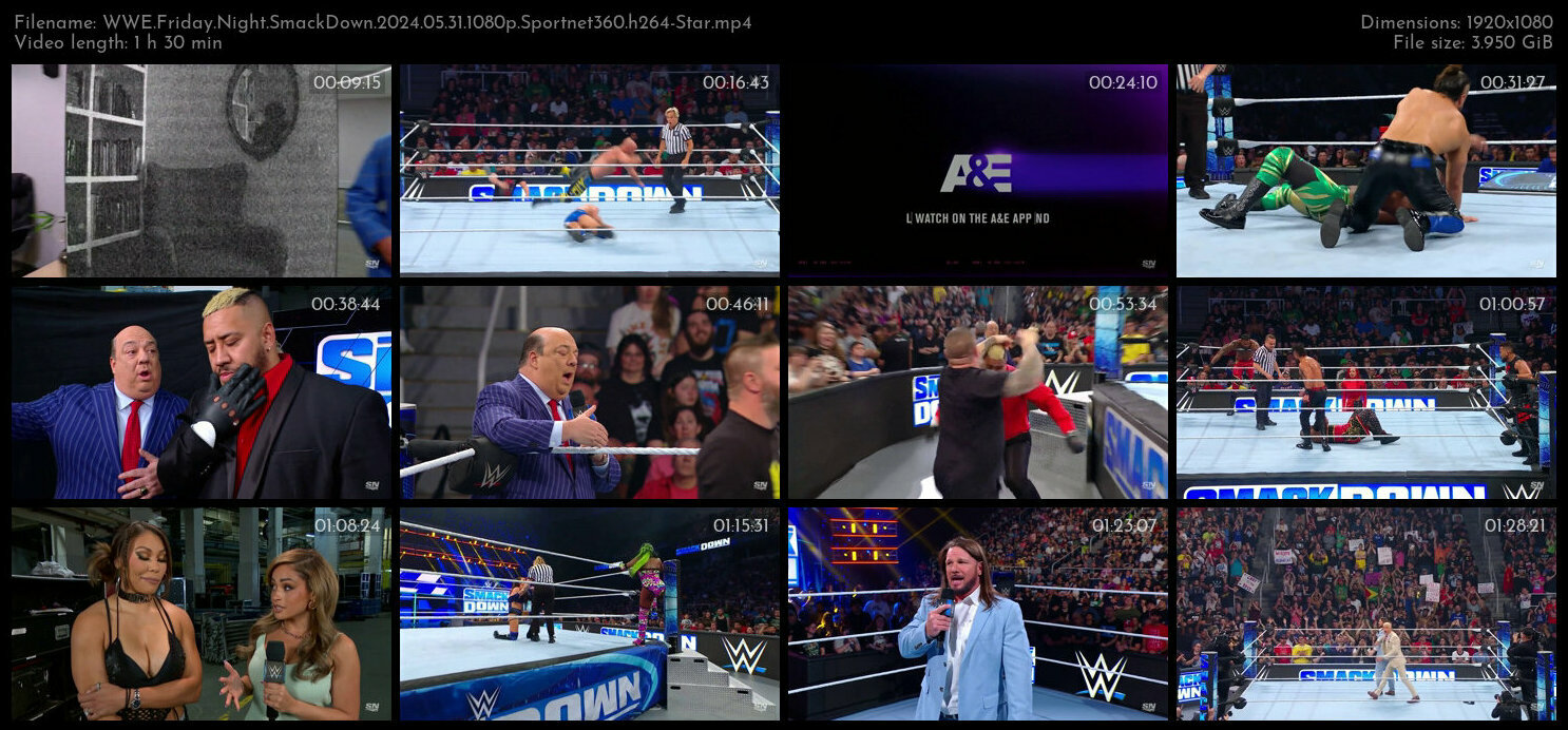 WWE Friday Night SmackDown 2024 05 31 1080p Sportnet360 h264 Star TGx