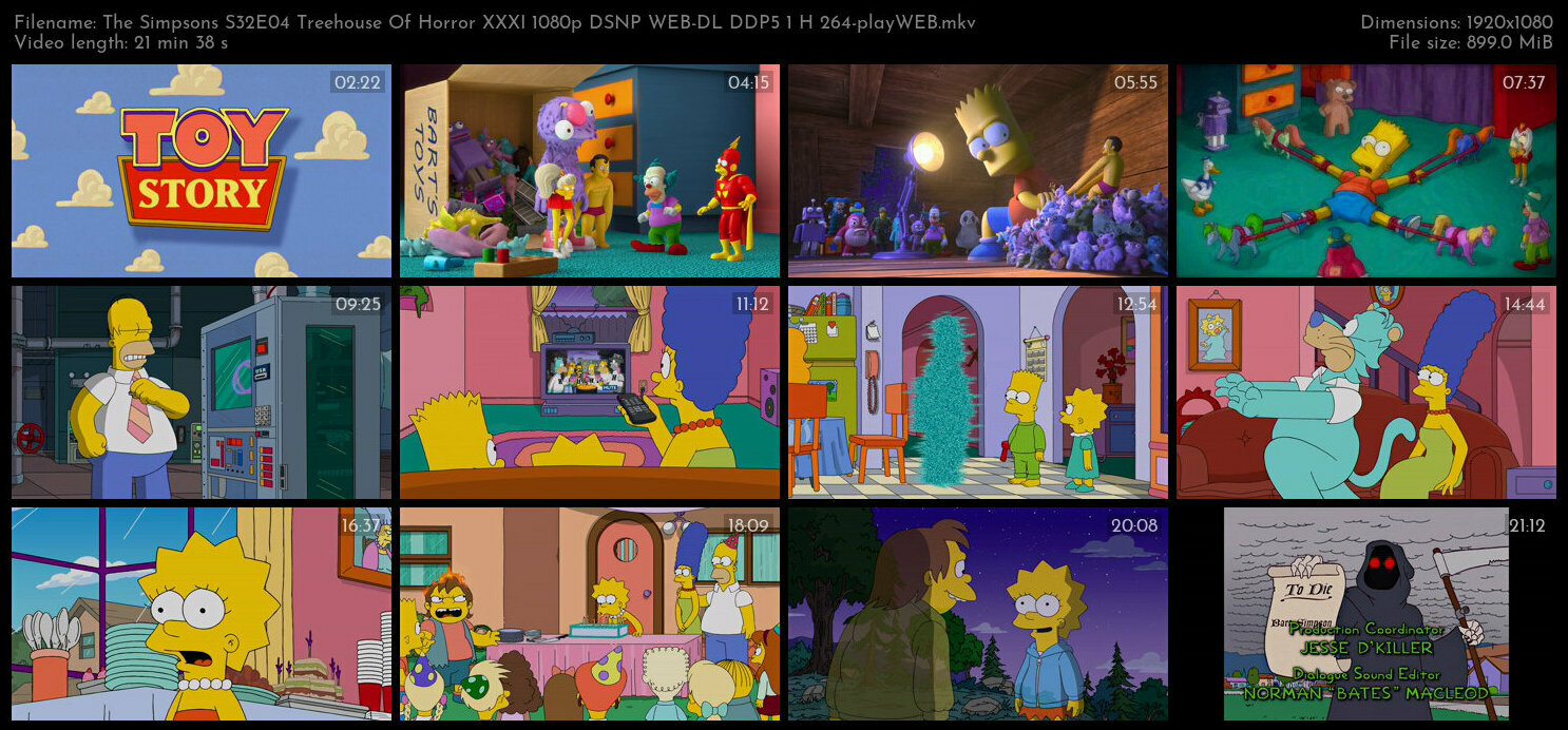 The Simpsons S32E04 Treehouse Of Horror XXXI 1080p DSNP WEB DL DDP5 1 H 264 playWEB TGx