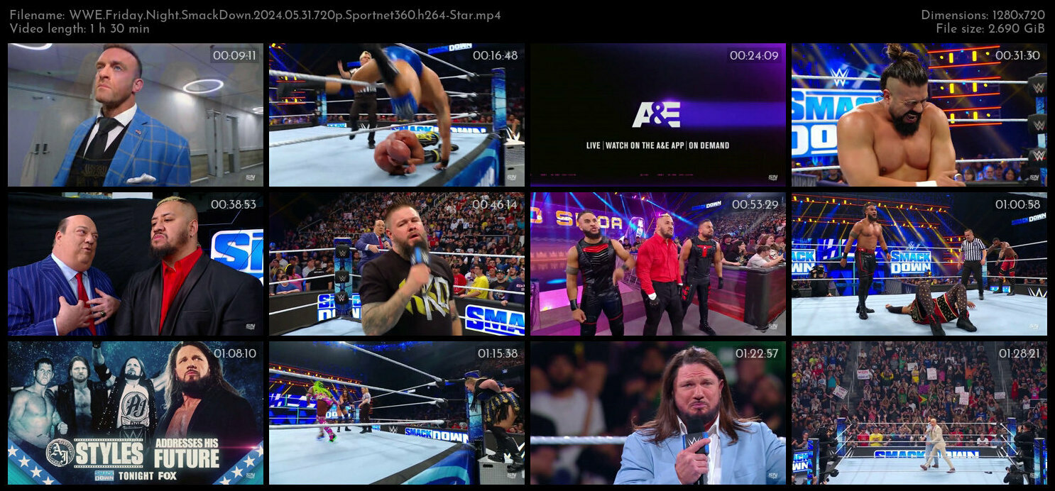 WWE Friday Night SmackDown 2024 05 31 720p Sportnet360 h264 Star TGx