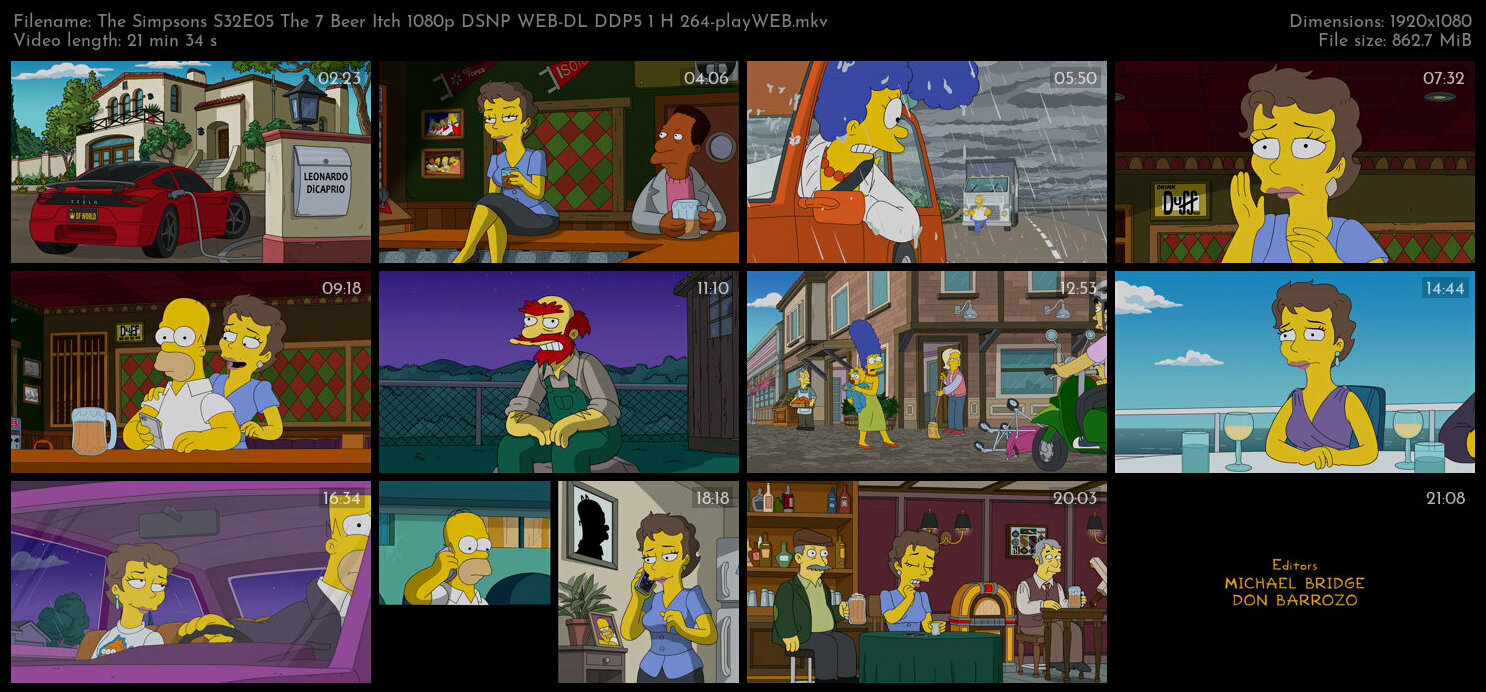 The Simpsons S32E05 The 7 Beer Itch 1080p DSNP WEB DL DDP5 1 H 264 playWEB TGx