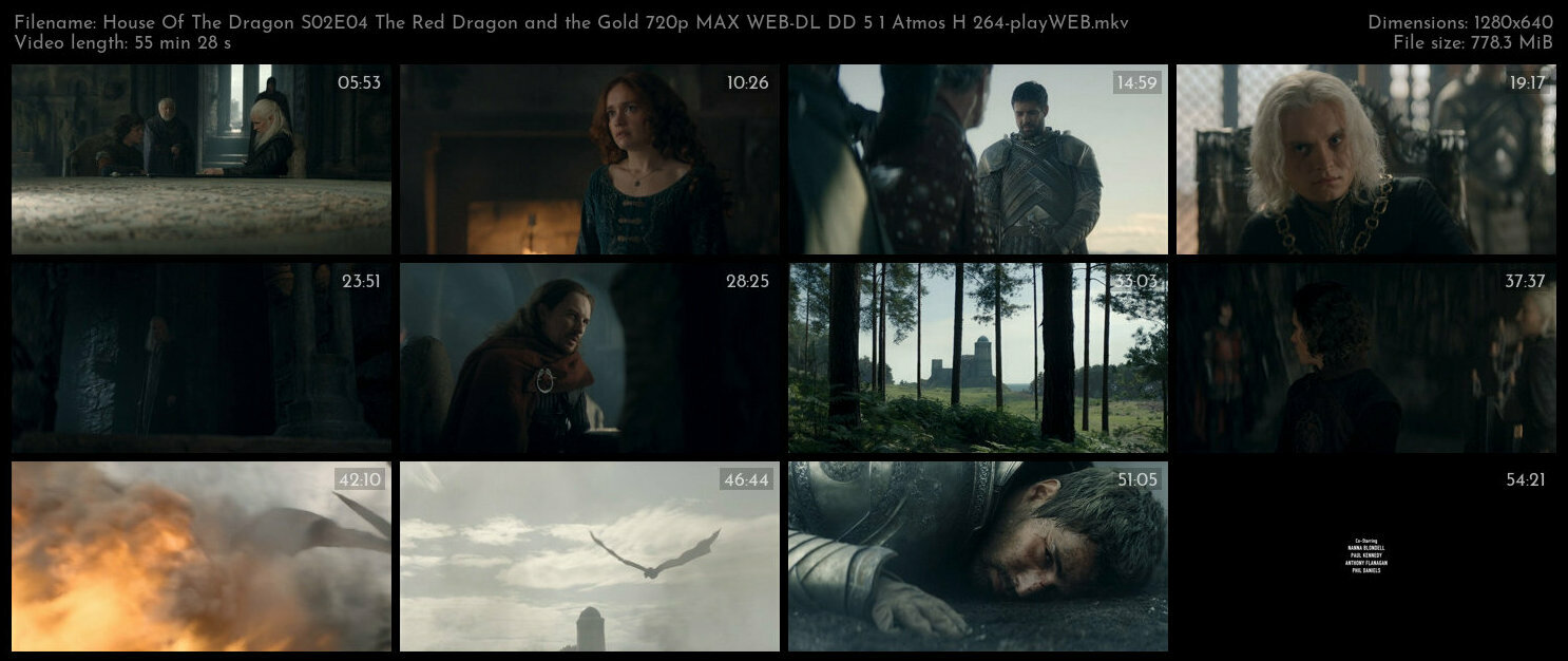 House Of The Dragon S02E04 The Red Dragon and the Gold 720p MAX WEB DL DD 5 1 Atmos H 264 playWEB TG