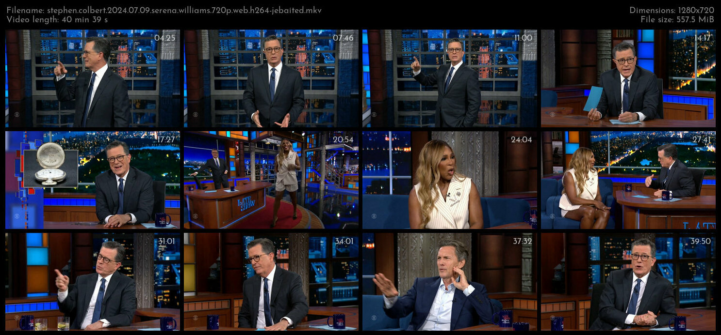 Stephen Colbert 2024 07 09 Serena Williams 720p WEB H264 JEBAITED TGx