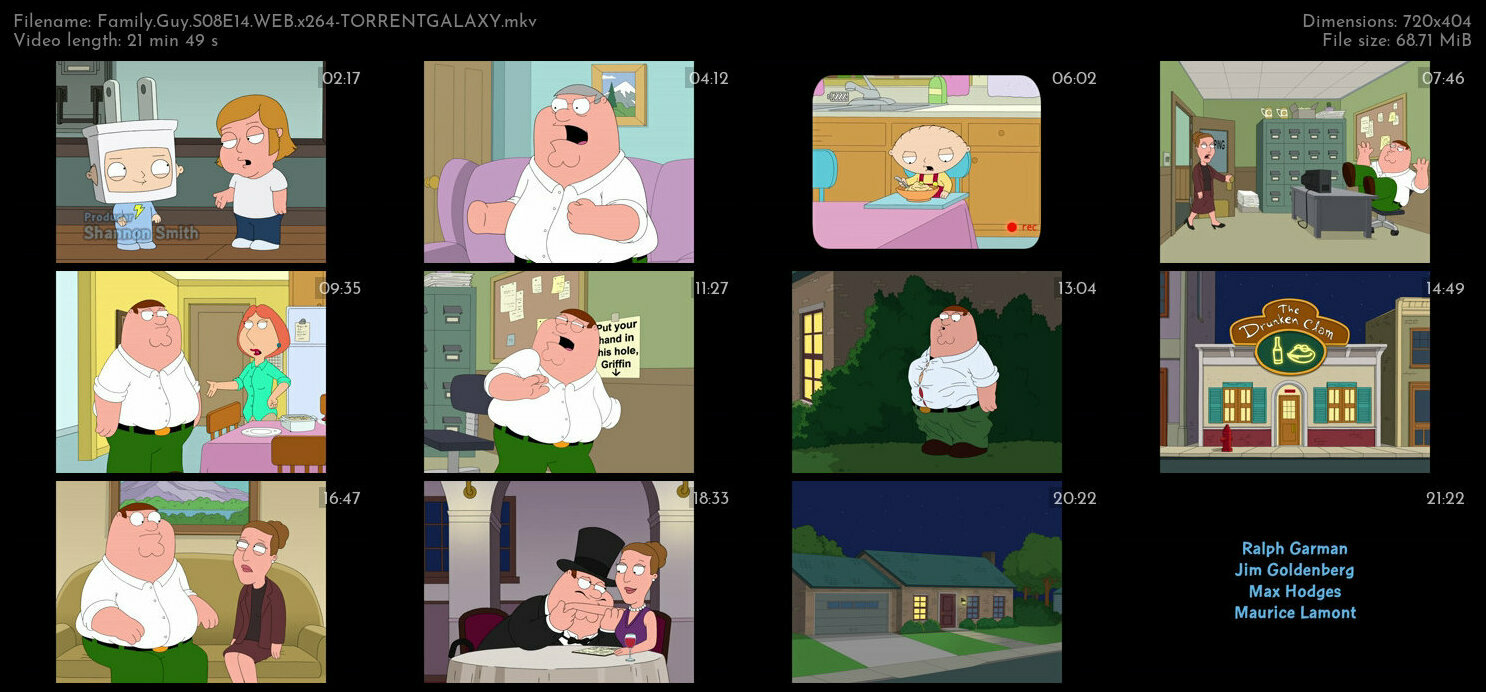 Family Guy S08E14 WEB x264 TORRENTGALAXY