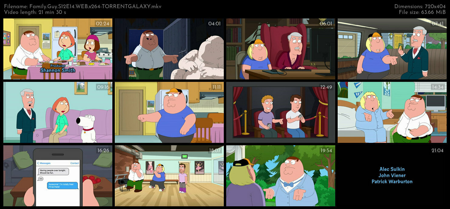 Family Guy S12E14 WEB x264 TORRENTGALAXY