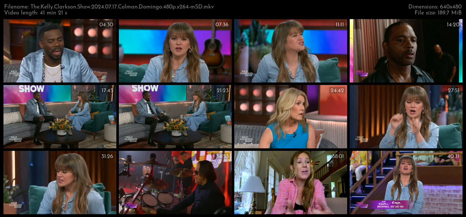 The Kelly Clarkson Show 2024 07 17 Colman Domingo 480p x264 mSD TGx